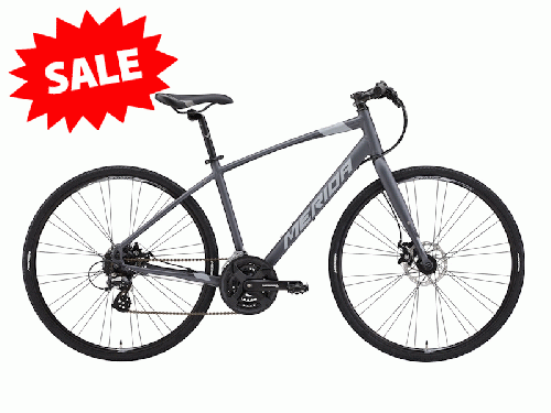 2025 MERIDA (メリダ) CROSSWAY 200-MD (クロスウェイ 200-MD)【通販可】【2/27まで特別価格】マットアンスラサイト (グロッシーシルバー/ブラック) ES88